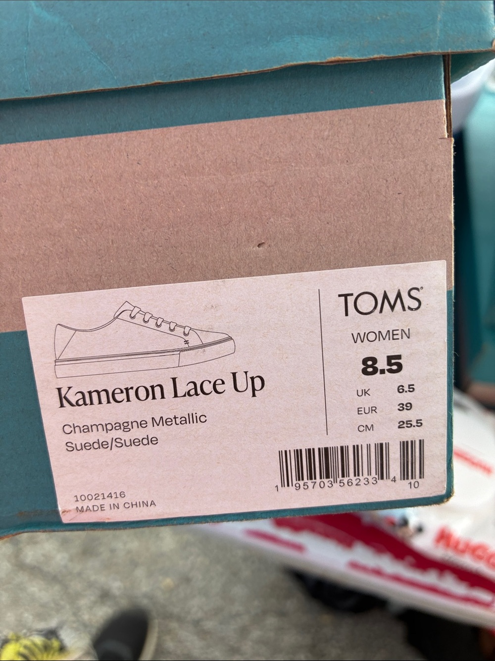 Toms Silver Metallic Low-Top Sneakers - Picture 3 of 3